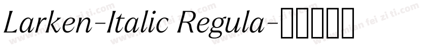 Larken-Italic Regula字体转换